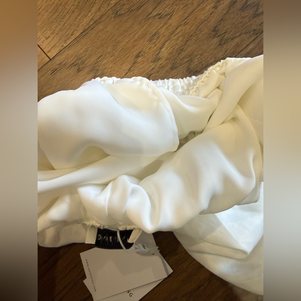 NWT Anine Bing Kam White Linen Shorts - Picture 9 of 11